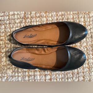 Lucky Brand Black Leather Ballet Flats